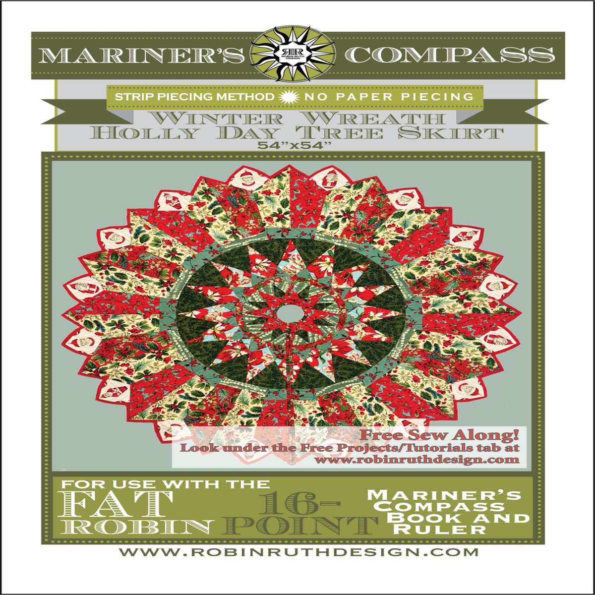 Winter Wreath Tree Skirt Pattern