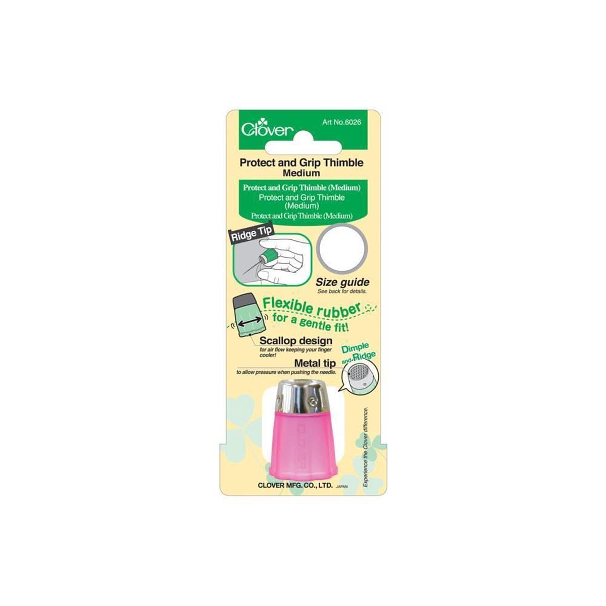 Clover Protect & Grip Thimble - Medium