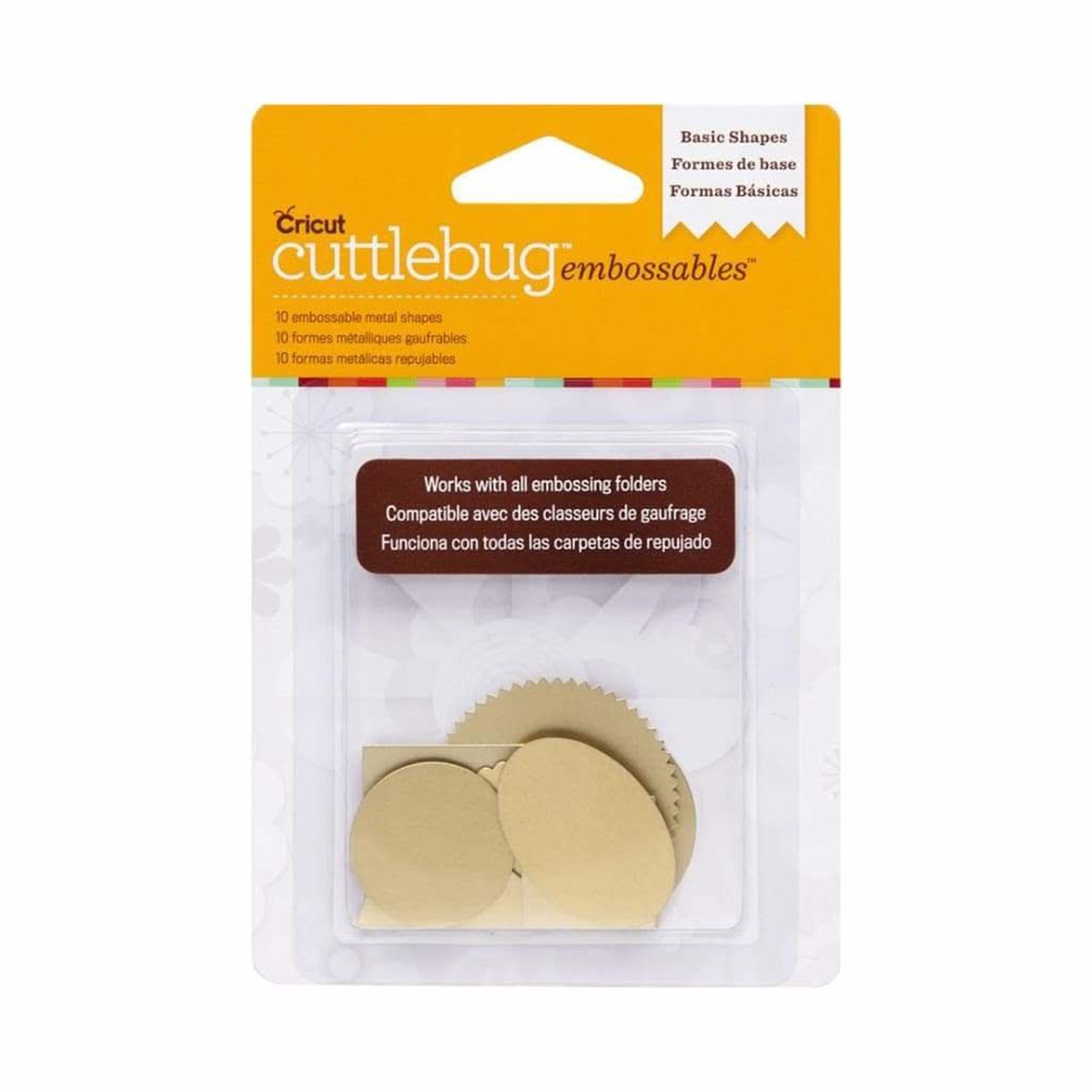 Cuttlebug Embossables Gold Shapes, Basic Shapes*