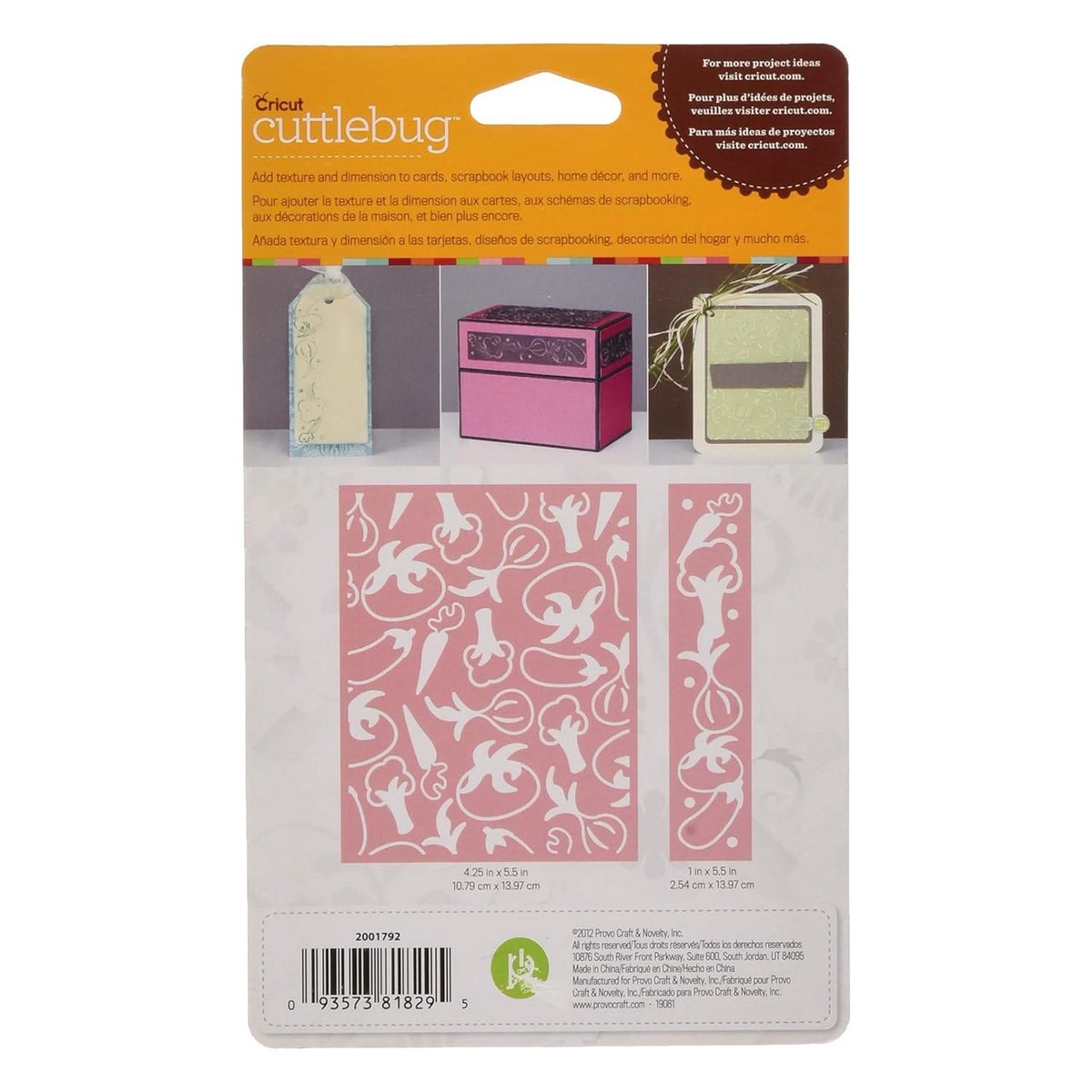 Cuttlebug A2 Embossing Folder/Border Set - Veggie Patch