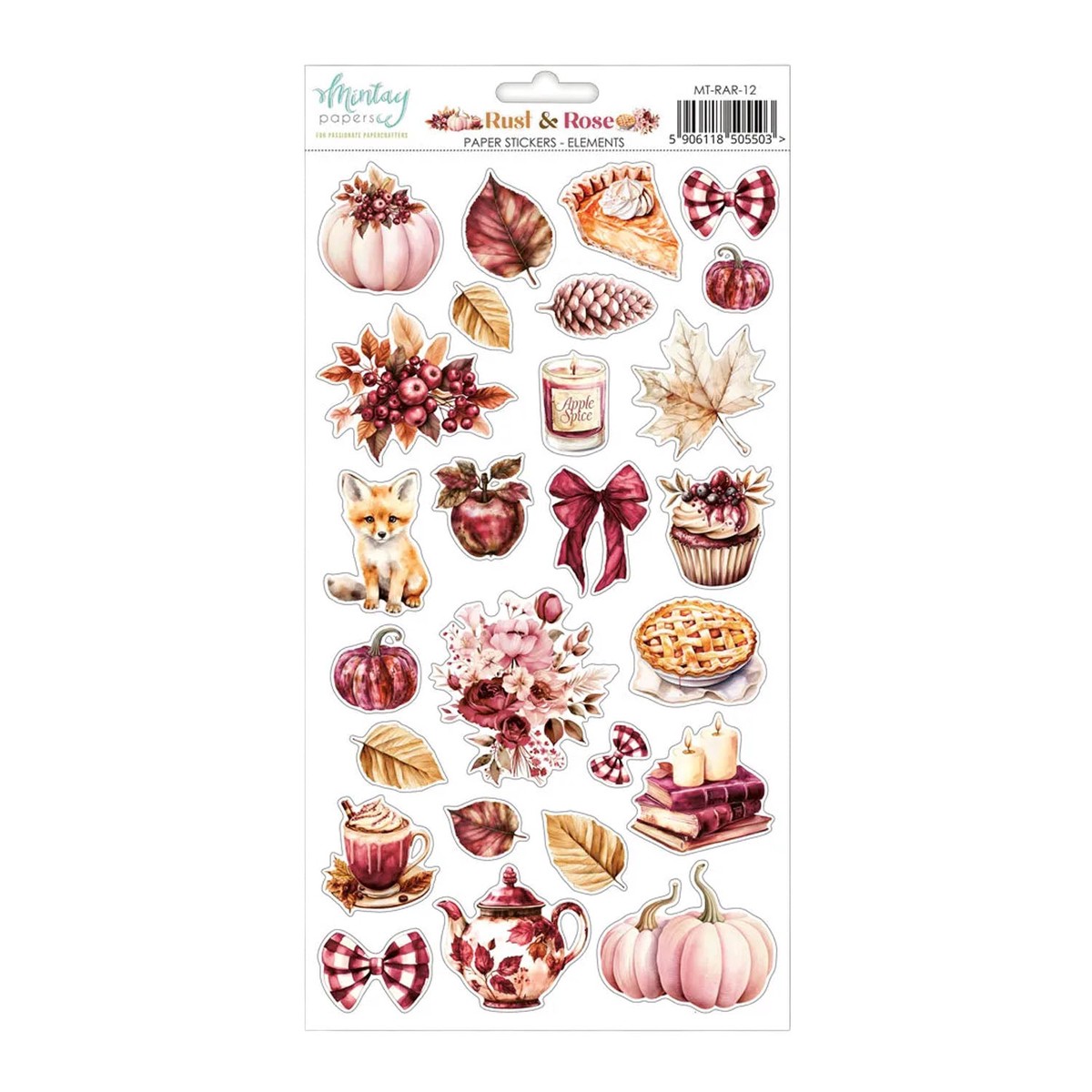 Mintay Paper Stickers - Elements - Rust & Rose